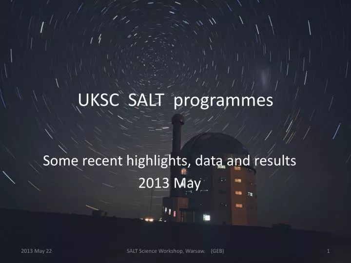 uksc salt programmes