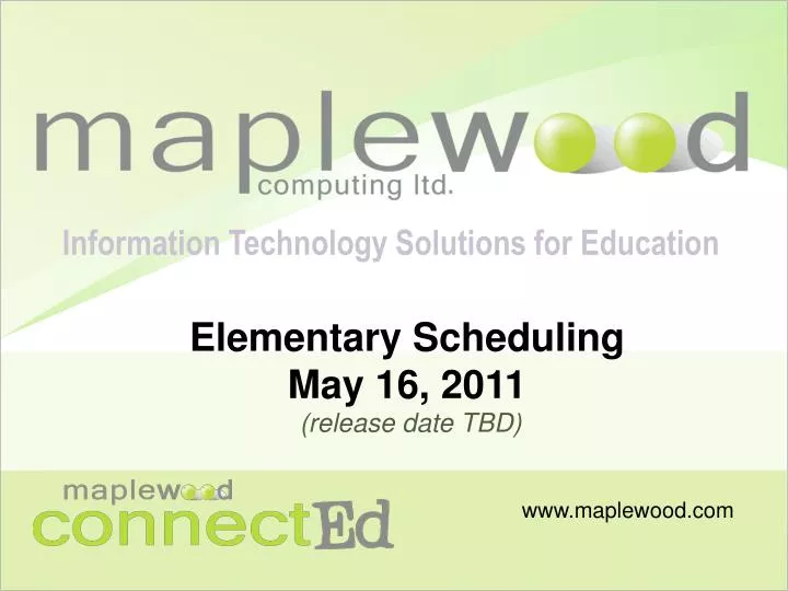 elementary scheduling may 16 2011 release date tbd