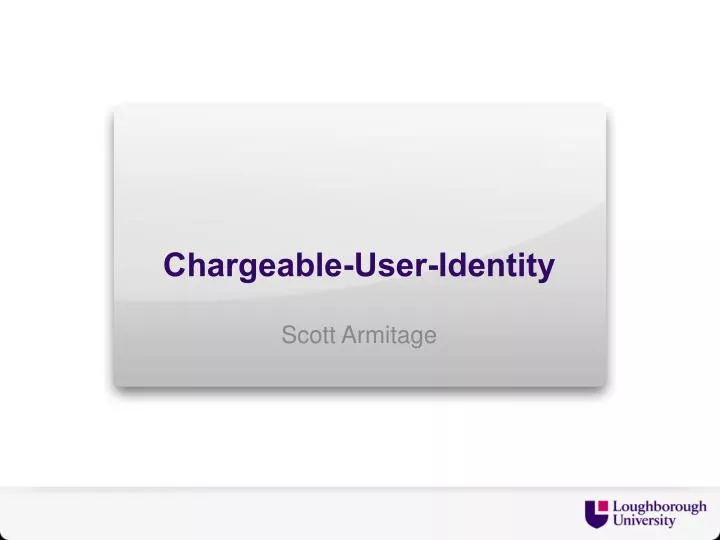 chargeable user identity
