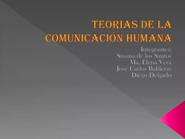 teorias de la comunicaci n humana