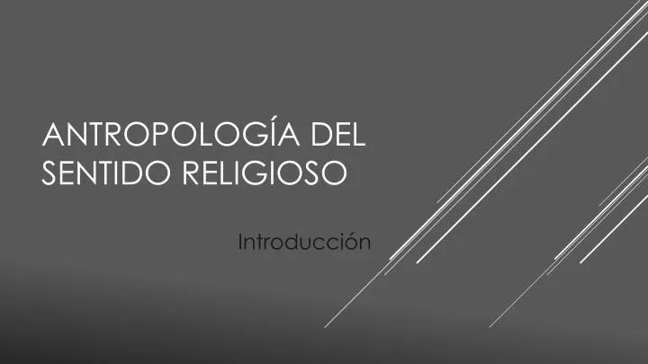antropolog a del sentido religioso