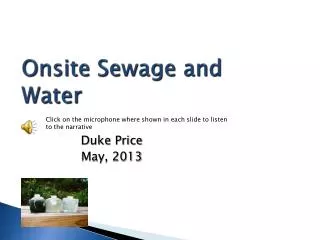 Onsite Sewage and Water