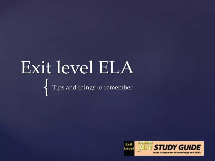 exit level ela