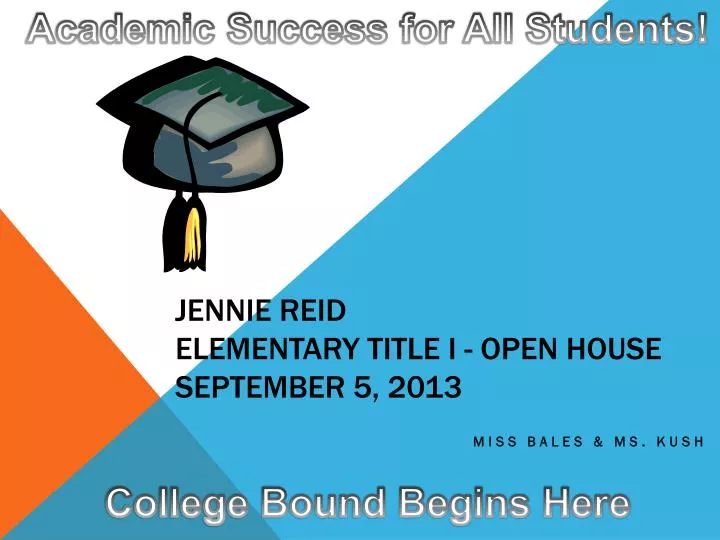 jennie reid elementary title i open house september 5 2013