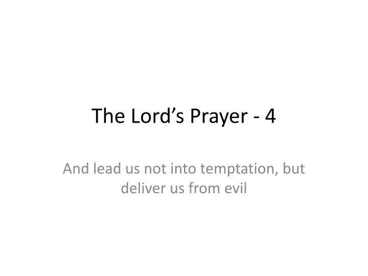 the lord s prayer 4