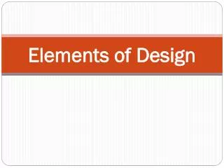 Elements of Design