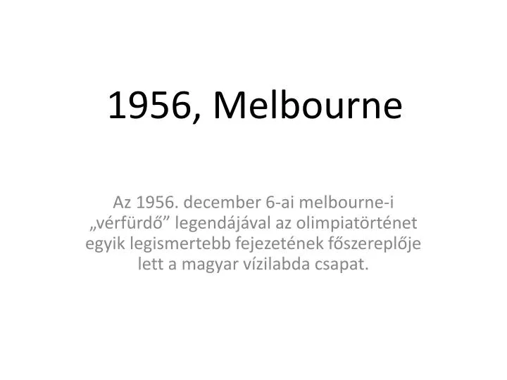 1956 melbourne