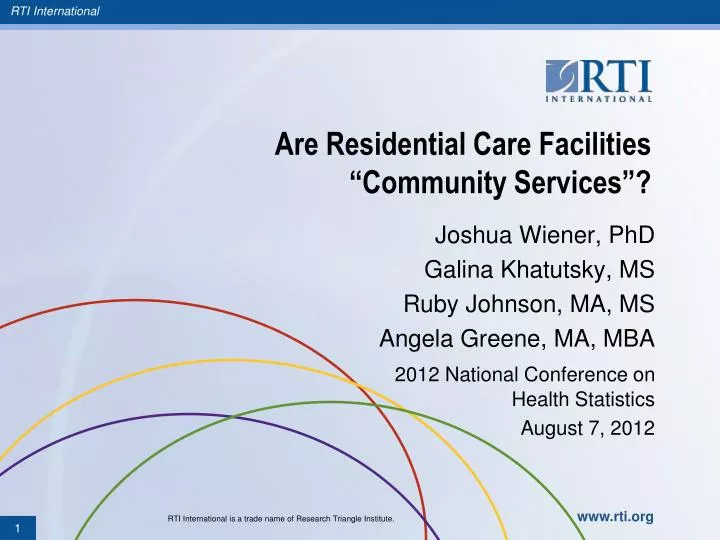 are residential care facilities community services