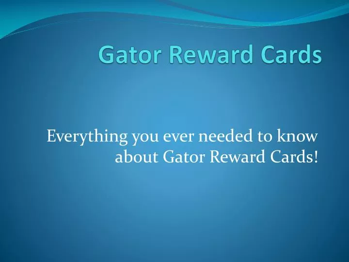 gator reward cards