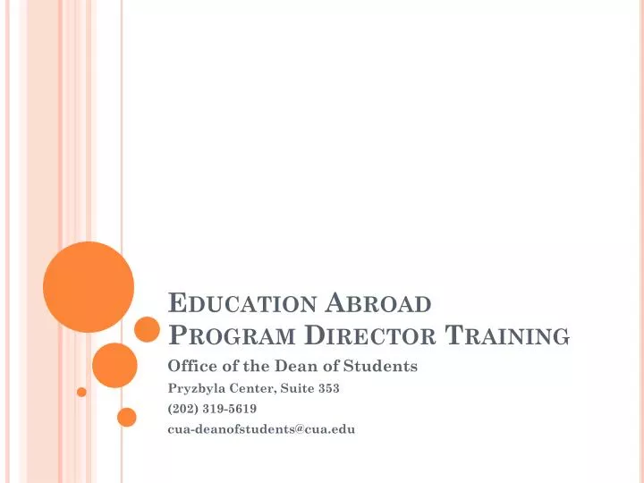 education abroad program director training