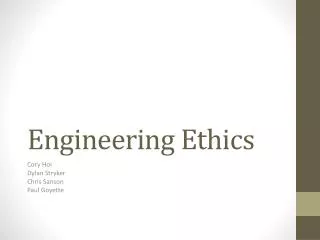 Engineering Ethics