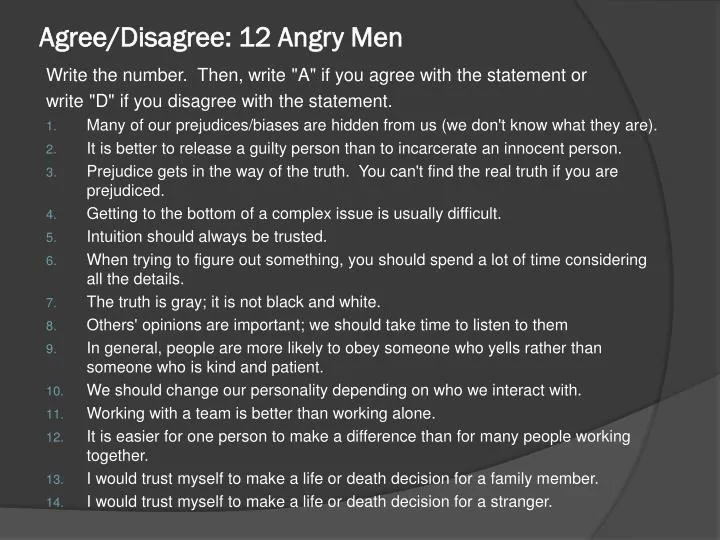 agree disagree 12 angry men