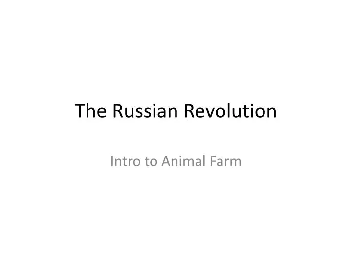 the russian revolution