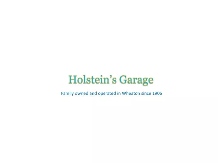 holstein s garage