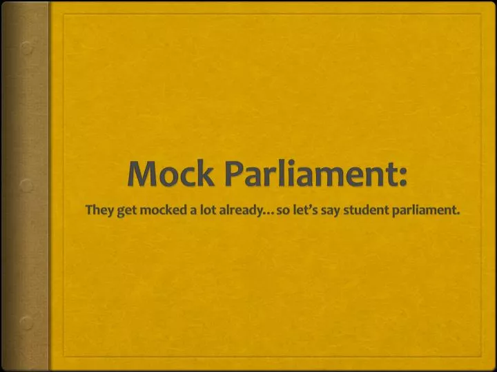 mock parliament