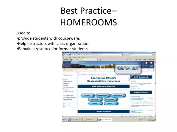 best practice homerooms