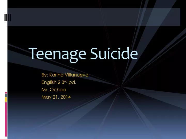 teenage suicide