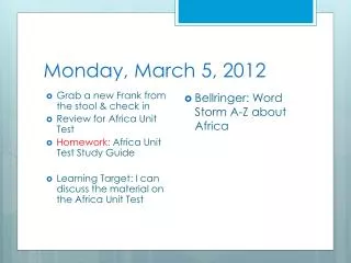 Monday, March 5, 2012