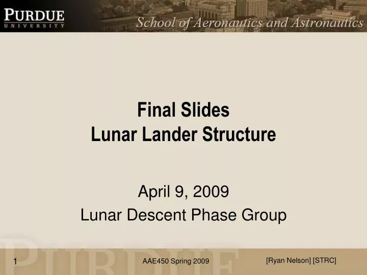final slides lunar lander structure