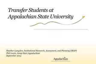 Transfer Students at Appalachian State University