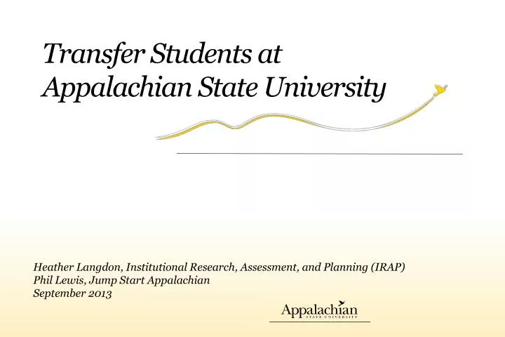 transfer students at appalachian state university
