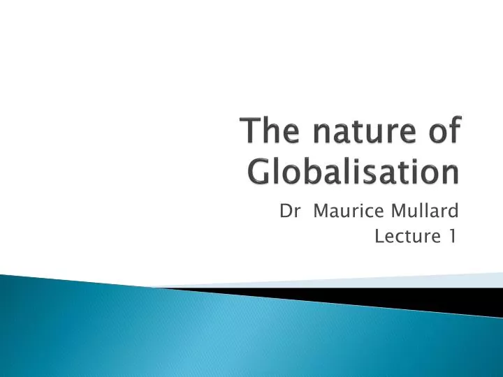the nature of globalisation