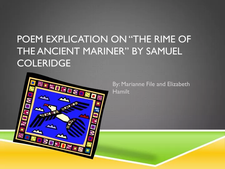 poem explication on the rime of the ancient mariner by samuel coleridge