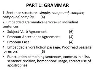 PART 1: GRAMMAR