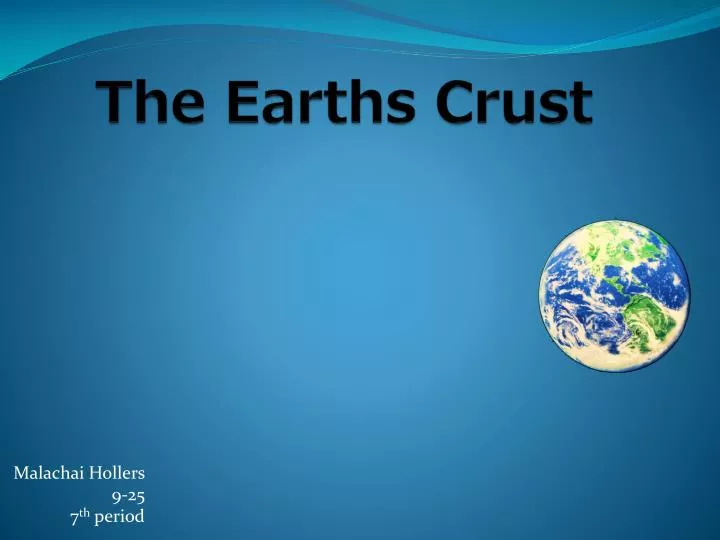 the earths crust