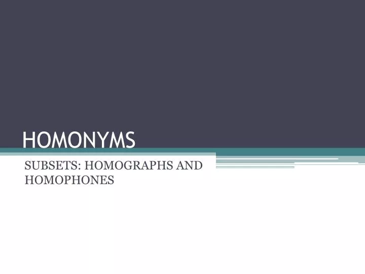 homonyms