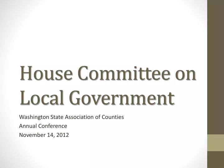 house committee on local government