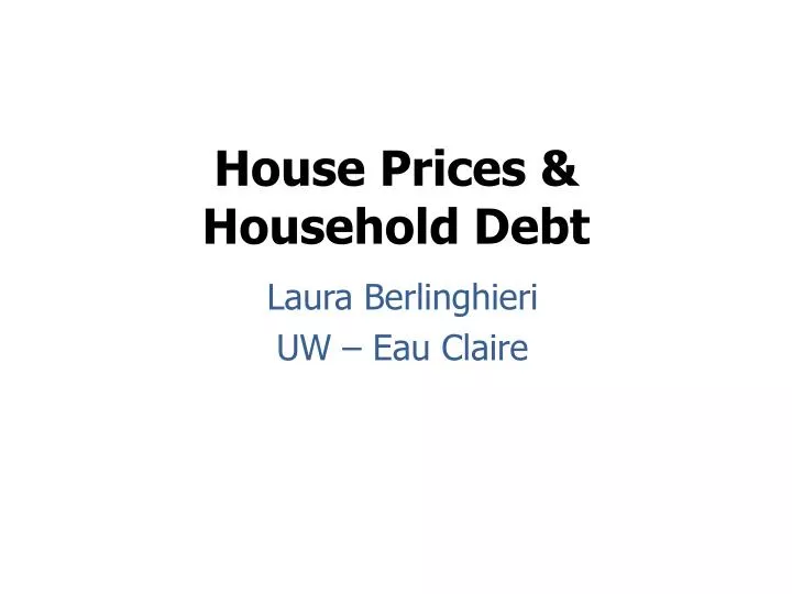 house prices household debt