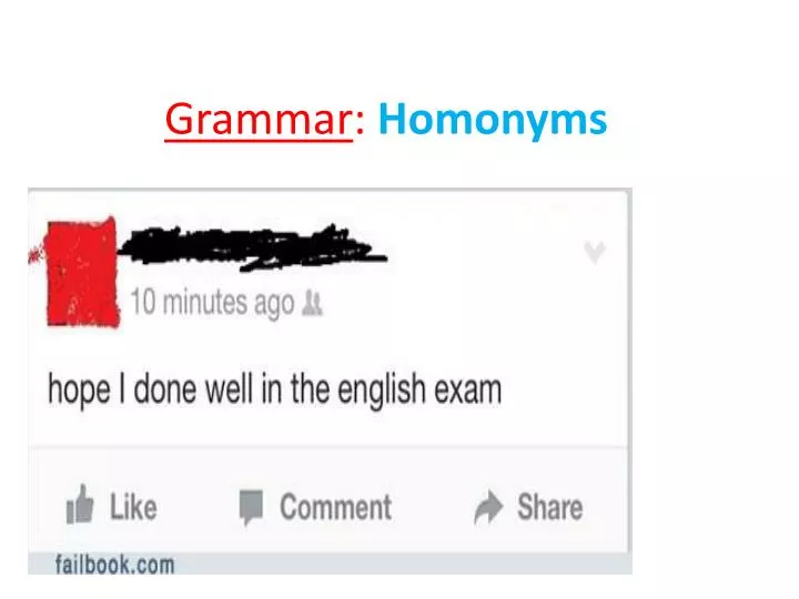grammar homonyms