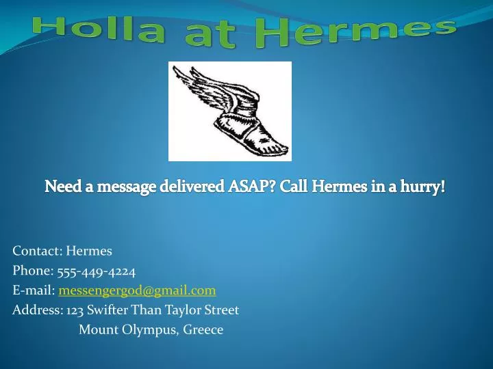 holla at hermes