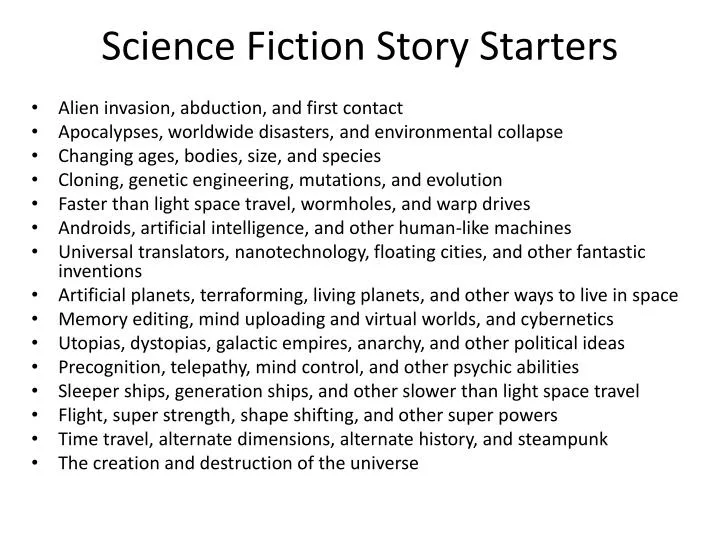 science fiction story starters