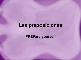 las preposiciones