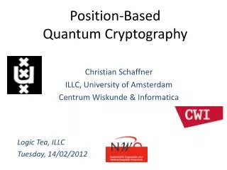 Position- Based Quantum Cryptography