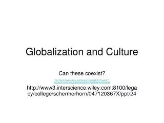 Globalization and Culture