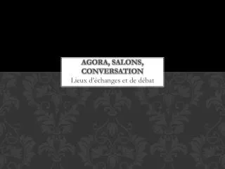 agora salons conversation