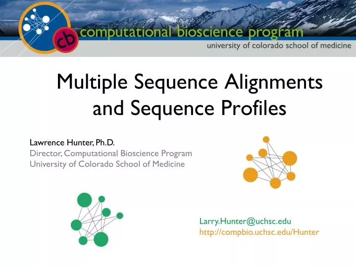 multiple sequence alignments and sequence profiles