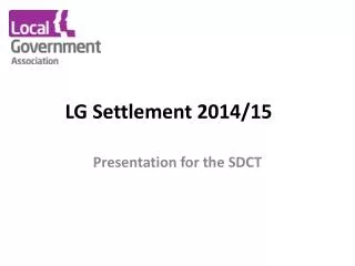 LG Settlement 2014/15