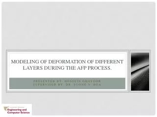 Modeling of deformation of different layers during the AFP process.