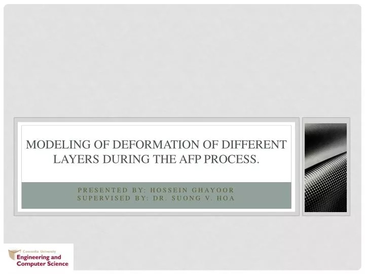 modeling of deformation of different layers during the afp process