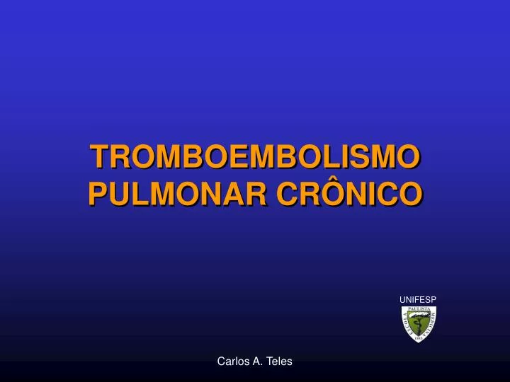 tromboembolismo pulmonar cr nico