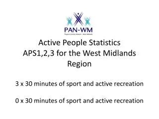 3 x 30 minutes of Sport and Active Recreation in West Midlands (KPI 1)