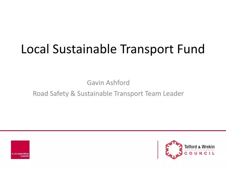 local sustainable transport fund