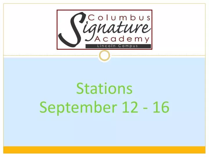 stations september 12 16