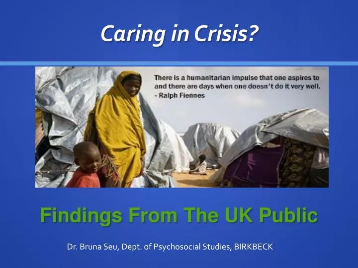 caring in crisis