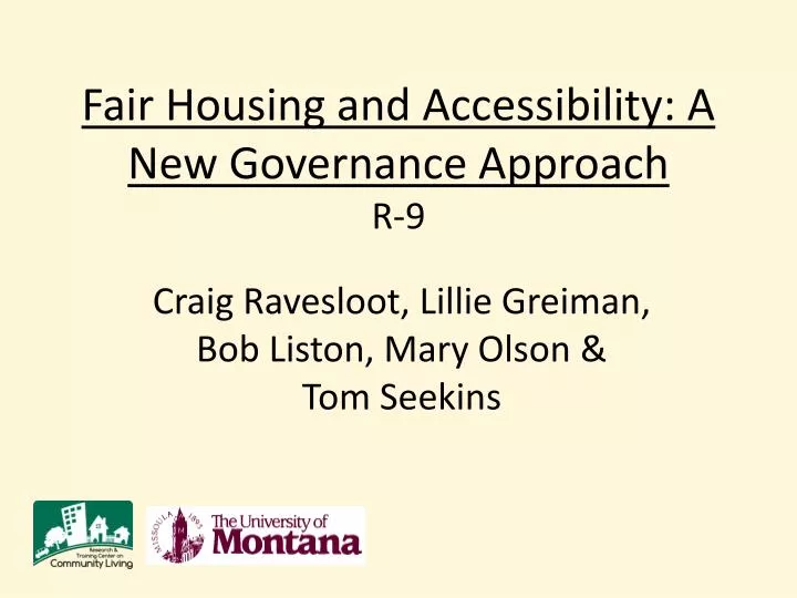 fair housing and accessibility a new governance approach r 9