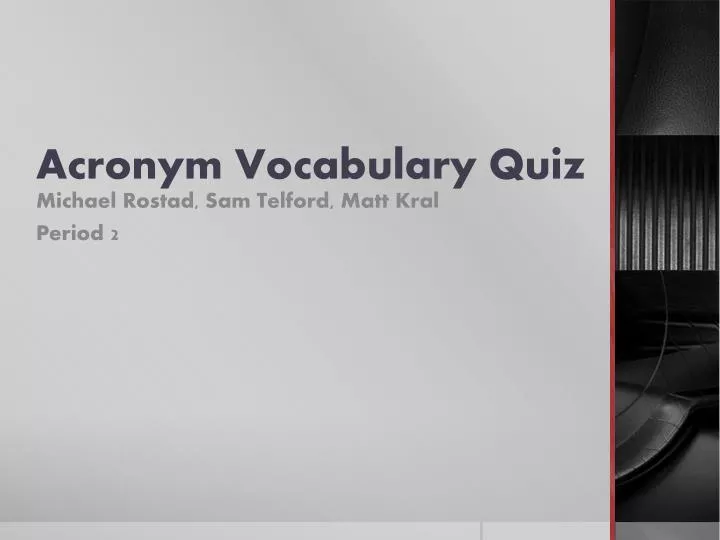 acronym vocabulary quiz